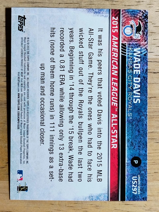 2015 Topps Update #US297 Wade Davis
