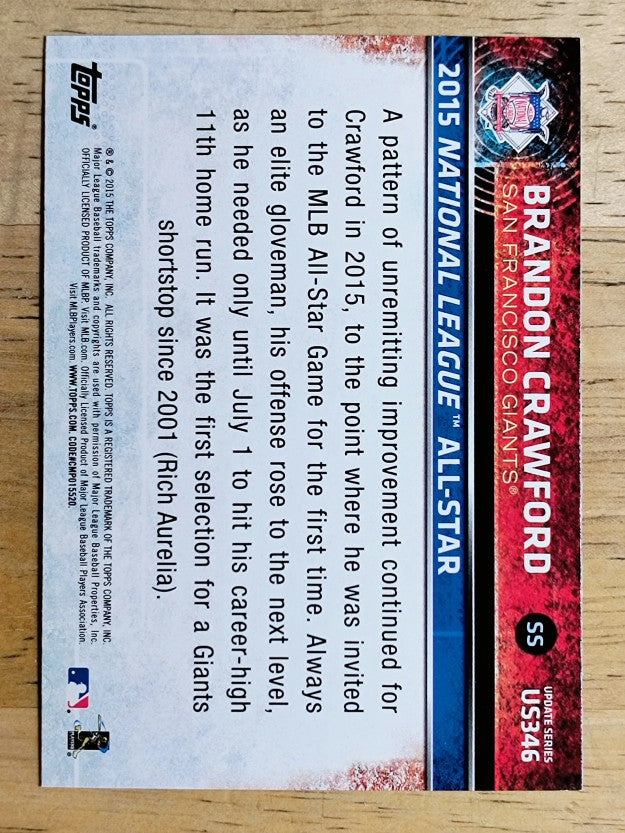 2015 Topps Update #US346 Brandon Crawford