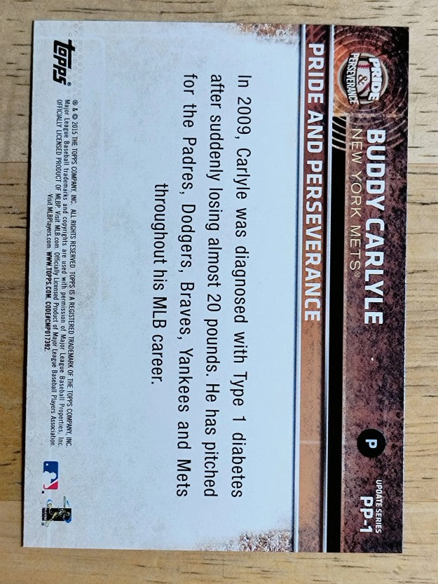 2015 Topps Update Pride and Perseverance #PP1 Buddy Carlyle