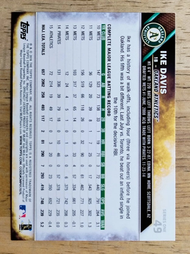 2016 Topps #49 Ike Davis