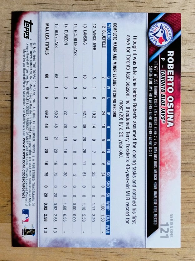 2016 Topps #121 Roberto Osuna FS