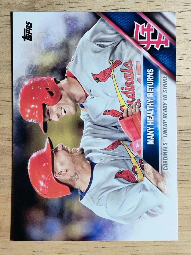 2016 Topps #492 Yadier Molina/Randal Grichuk/Many Healthy Returns