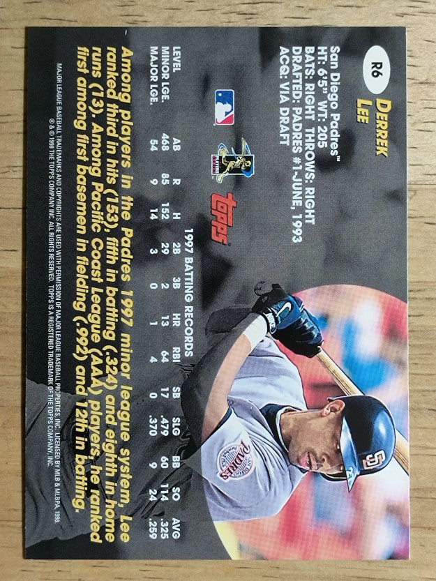 1998 Topps Chrome Rookie Class #R6 Derrek Lee