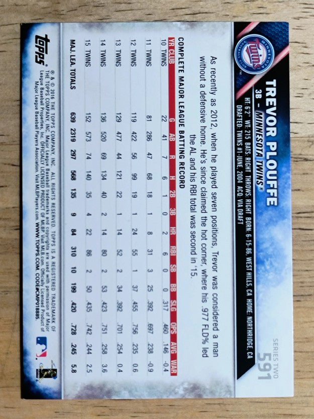 2016 Topps #591 Trevor Plouffe