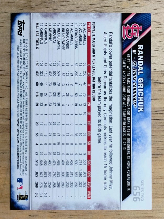 2016 Topps #656 Randal Grichuk FS