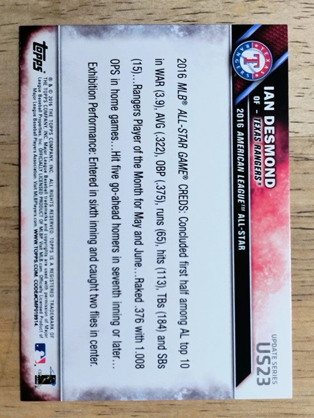 2016 Topps Update #US23 Ian Desmond AS