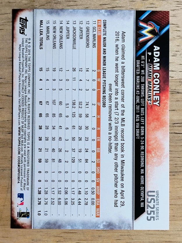 2016 Topps Update #US255 Adam Conley