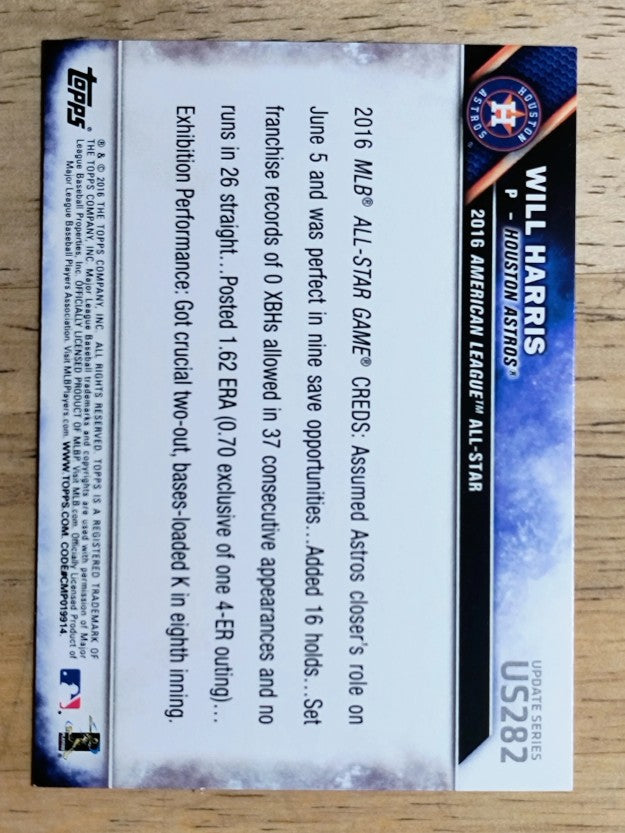 2016 Topps Update #US282 Will Harris AS