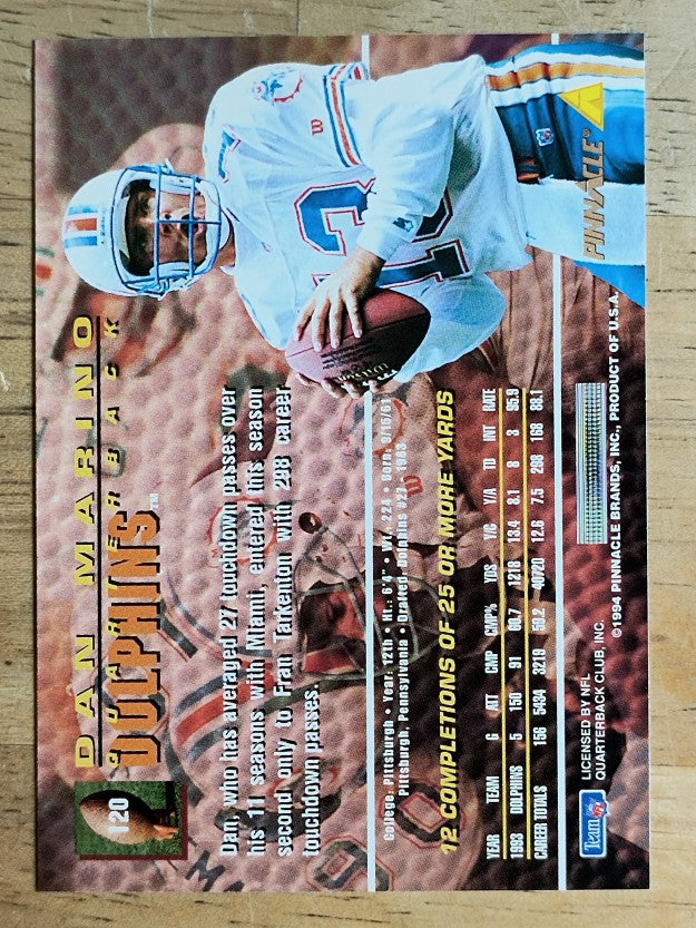 1994 Pinnacle #120 Dan Marino