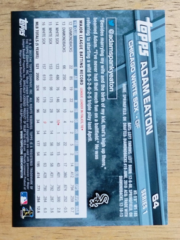 2017 Topps #64 Adam Eaton