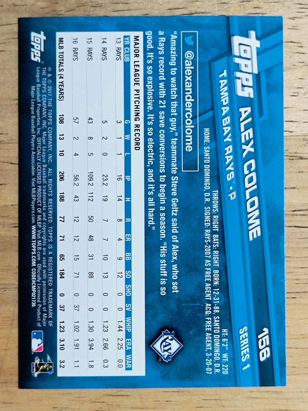 2017 Topps #156 Alex Colome