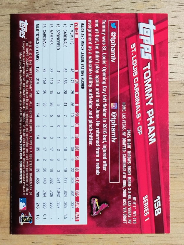 2017 Topps #158 Tommy Pham