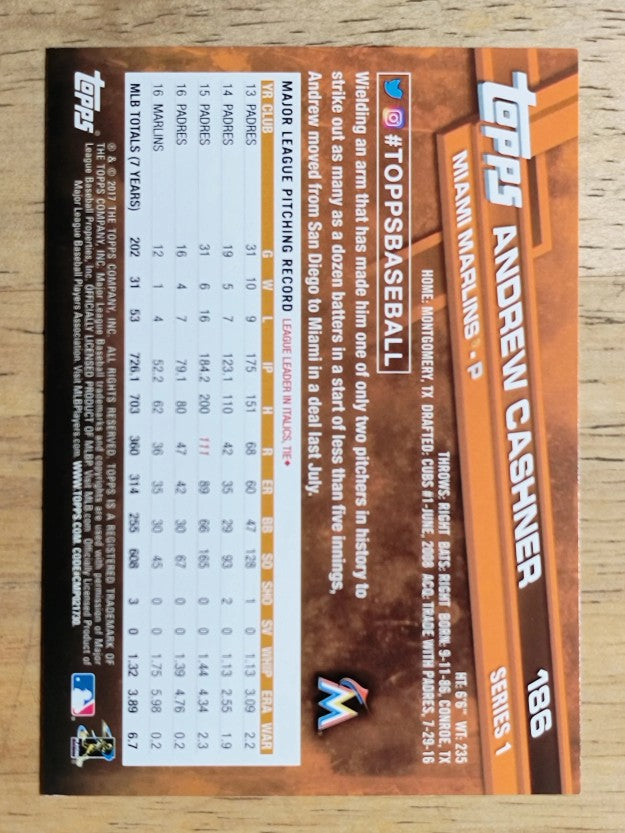 2017 Topps #186 Andrew Cashner