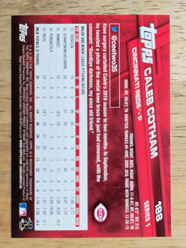 2017 Topps #188 Caleb Cotham