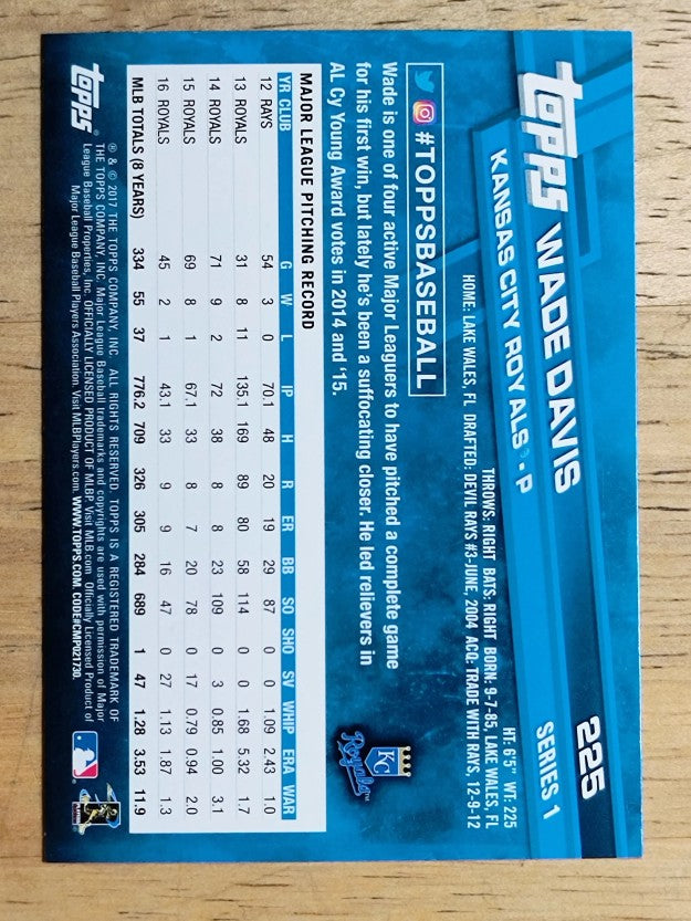 2017 Topps #225 Wade Davis