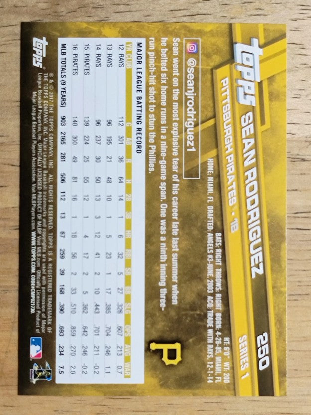 2017 Topps #250 Sean Rodriguez