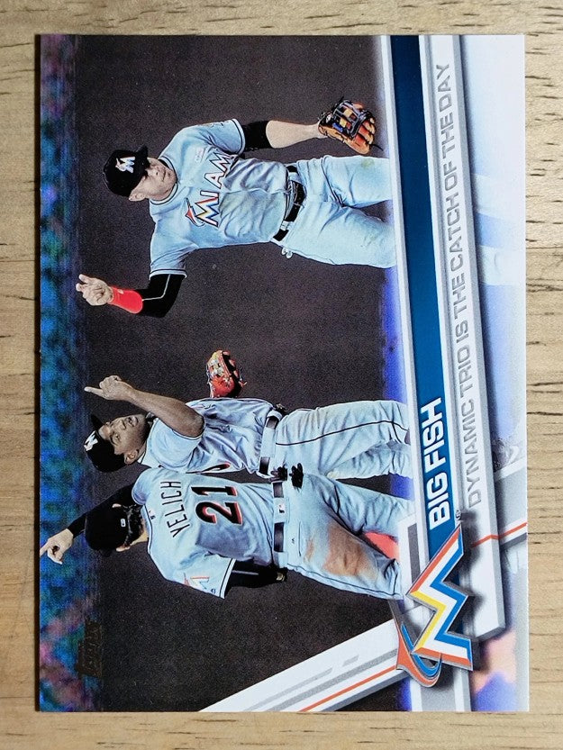 2017 Topps #276 Big Fish/Marcell Ozuna/Giancarlo Stanton/Christian Yelich