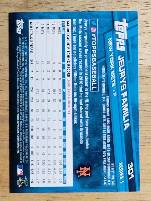 2017 Topps #301 Jeurys Familia