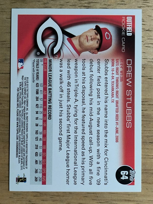 2010 Topps #64 Drew Stubbs RC