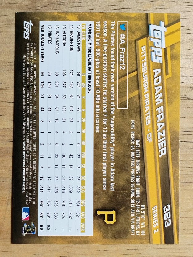 2017 Topps #383 Adam Frazier