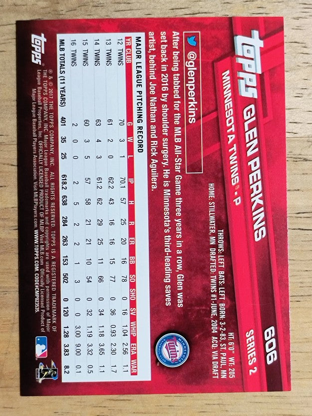2017 Topps #606 Glen Perkins