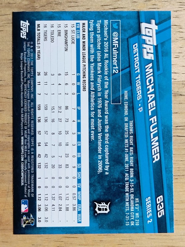 2017 Topps #635A Michael Fulmer