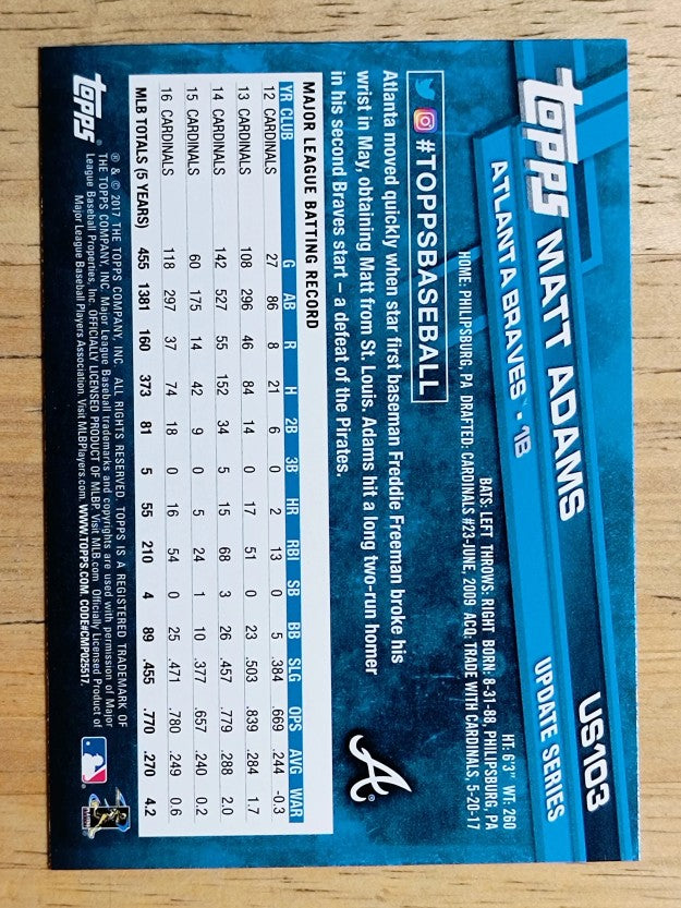 2017 Topps Update #US103 Matt Adams