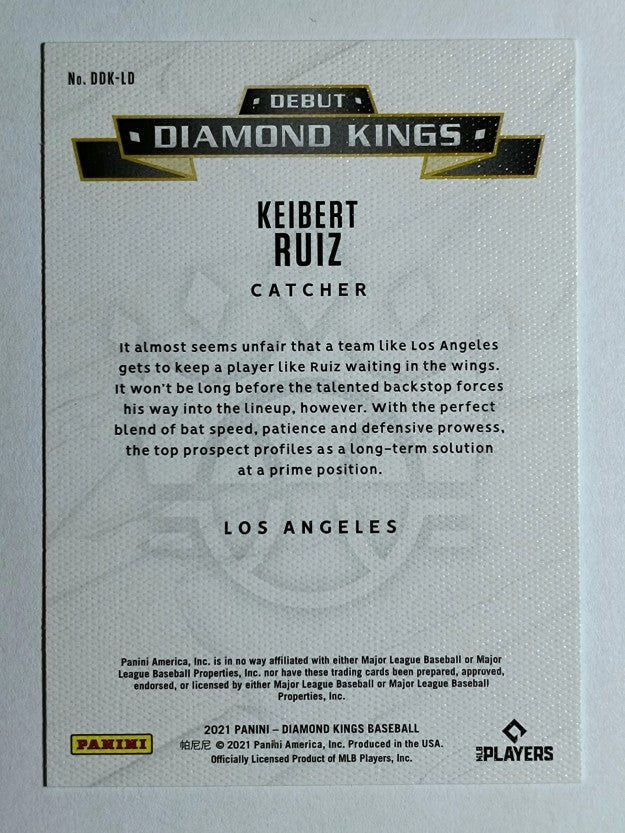 2021 Diamond Kings Debut Diamond Kings Artist Proof Blue #14 Keibert Ruiz