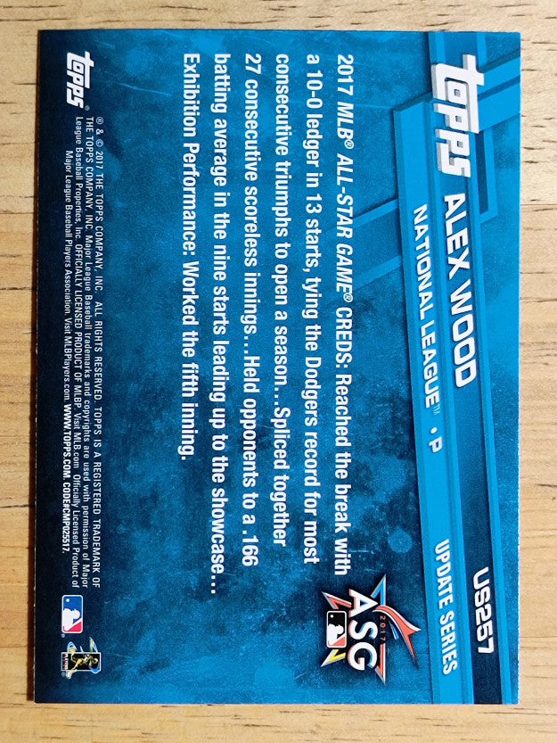 2017 Topps Update #US257 Alex Wood AS