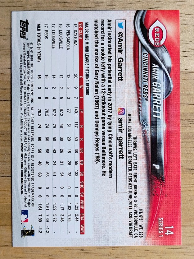 2018 Topps #14 Amir Garrett