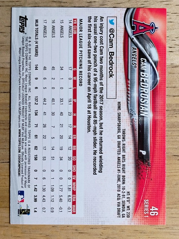 2018 Topps #46 Cam Bedrosian