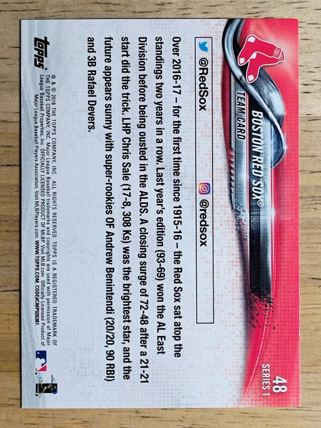 2018 Topps #48 Boston Red Sox