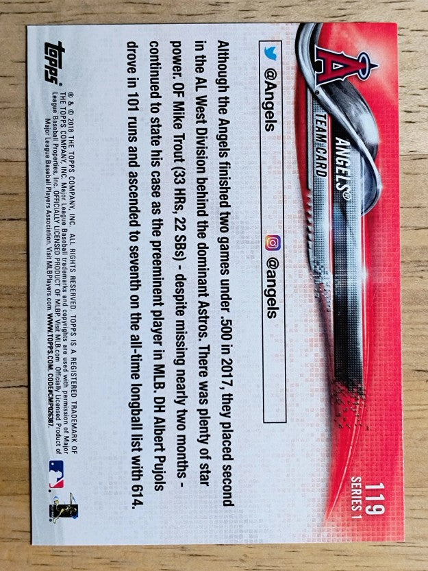 2018 Topps #119 Los Angeles Angels