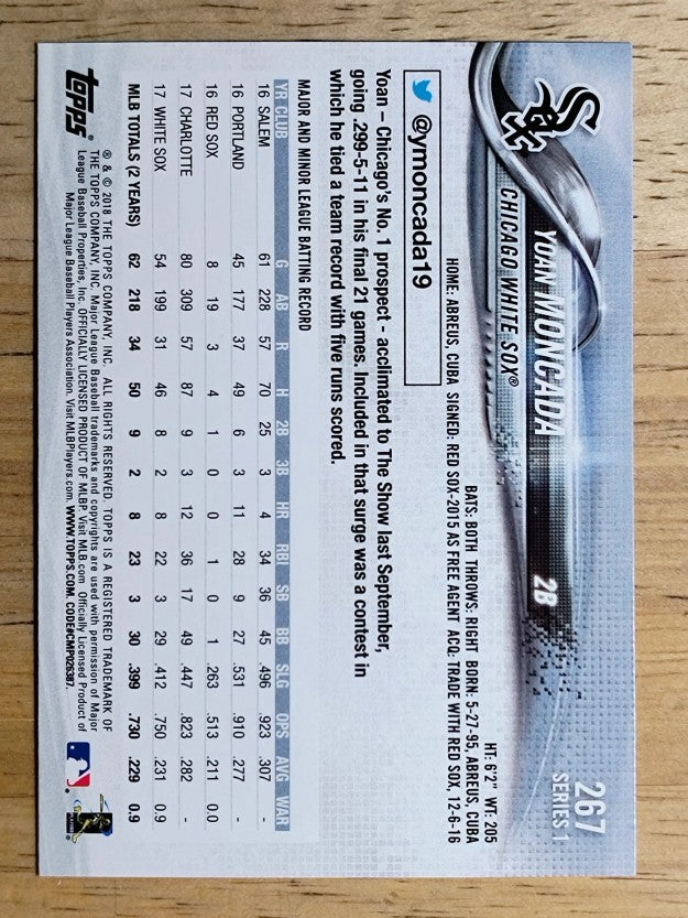 2018 Topps #267 Yoan Moncada