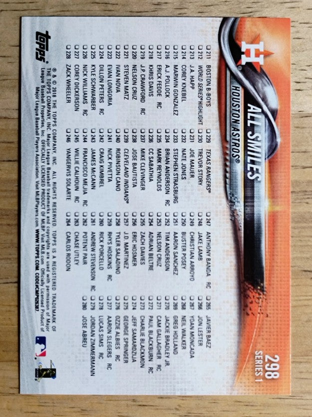 2018 Topps #298 All Smiles/Yulieski Gurriel/Jake Marisnick