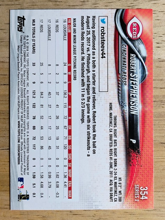 2018 Topps #354 Robert Stephenson