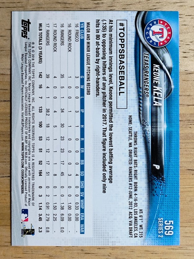 2018 Topps #569 Keone Kela