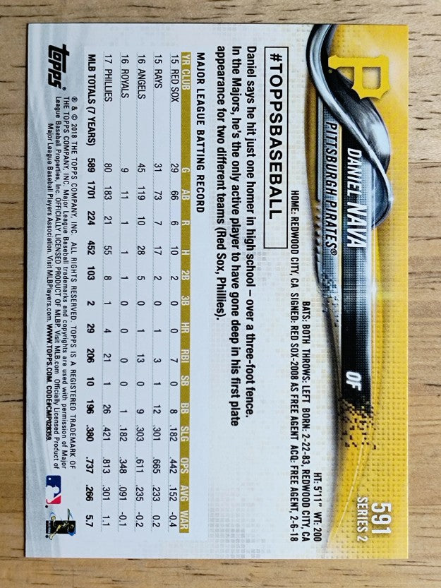 2018 Topps #591 Daniel Nava