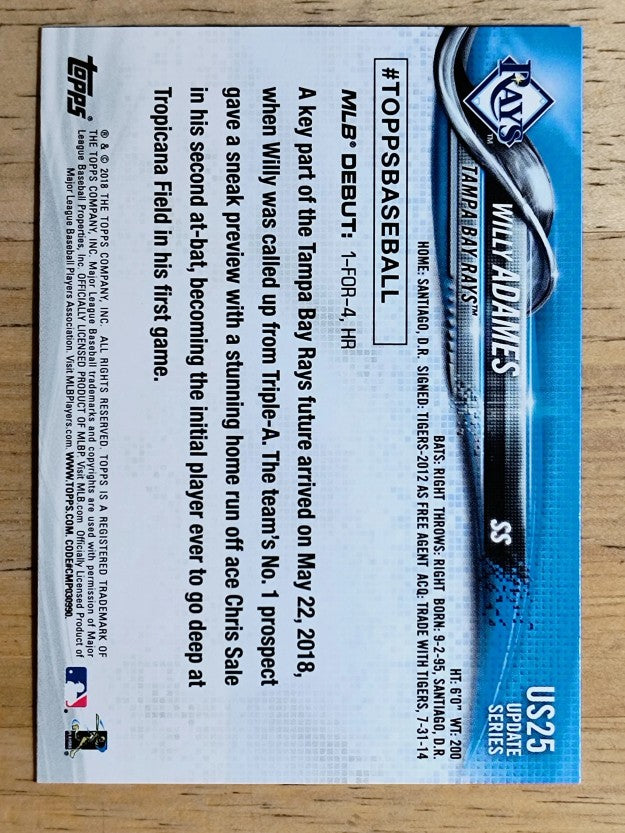 2018 Topps Update #US25 Willy Adames RD
