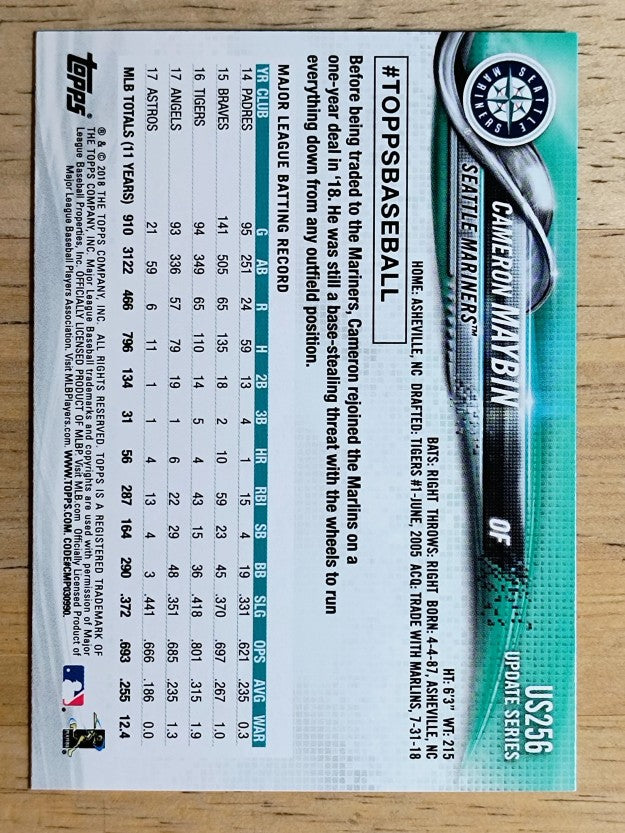 2018 Topps Update #US256 Cameron Maybin