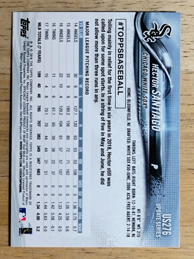 2018 Topps Update #US276 Hector Santiago