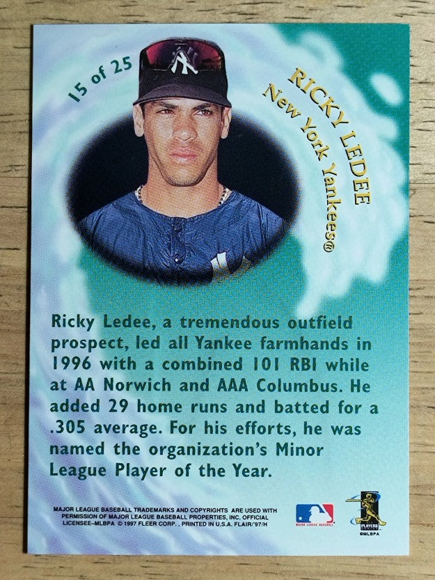 1997 Flair Showcase Wave of the Future #15 Ricky Ledee