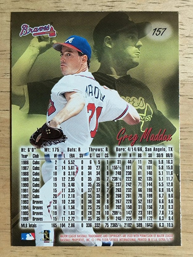 1997 Ultra #157 Greg Maddux