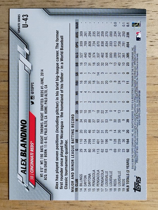 2020 Topps Update #U43 Alex Blandino