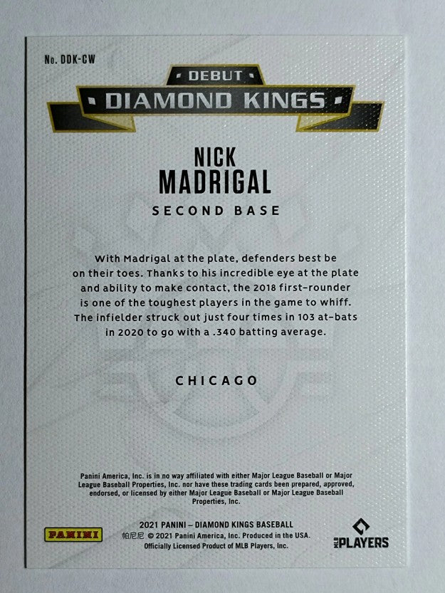 2021 Diamond Kings Debut Diamond Kings #6 Nick Madrigal