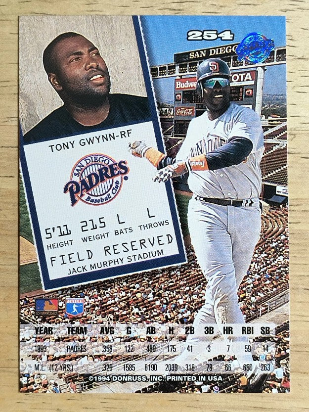 1994 Leaf #254 Tony Gwynn