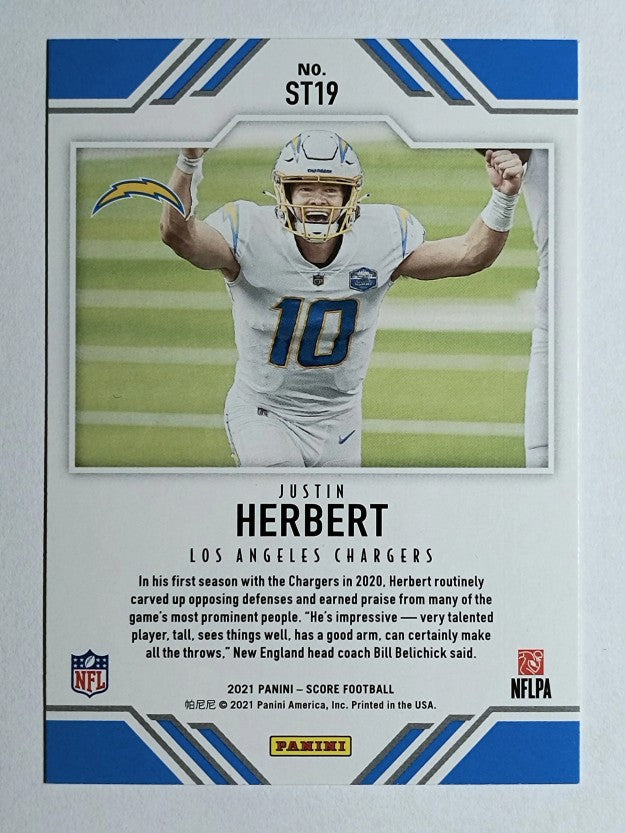 2021 Score Score Team #19 Justin Herbert