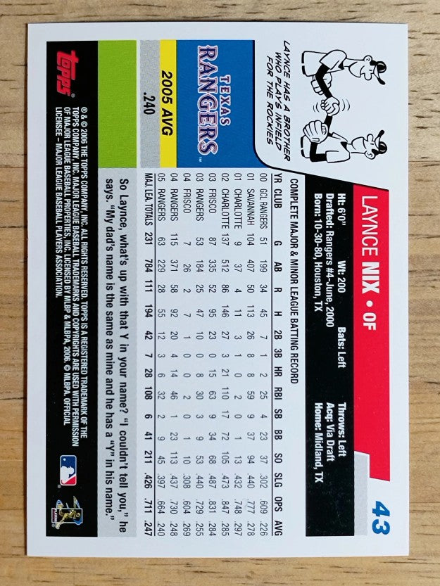 2006 Topps #43 Laynce Nix
