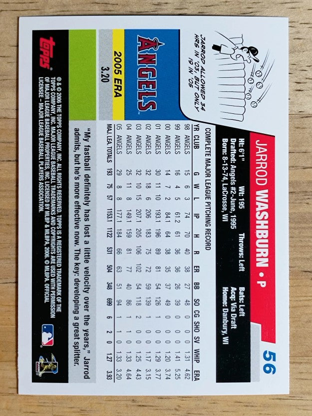 2006 Topps #56 Jarrod Washburn