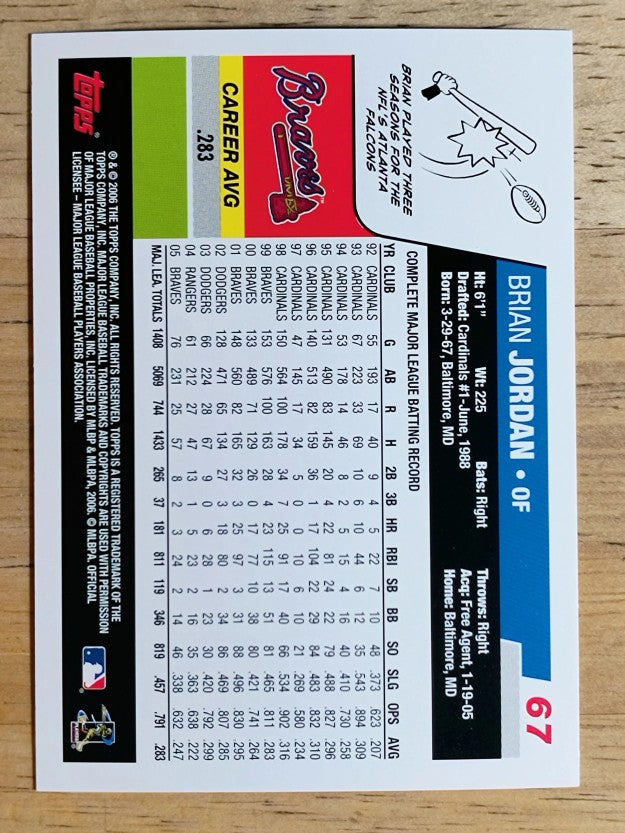 2006 Topps #67 Brian Jordan